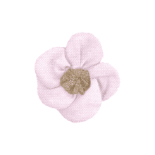 Mini Barrette Pétales de Fleur oxford rose