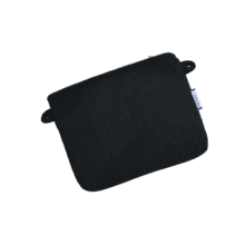 Mini pochette tissu velours côtelé noir