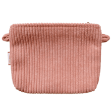 Pochette tissu velours côtelé rose blush