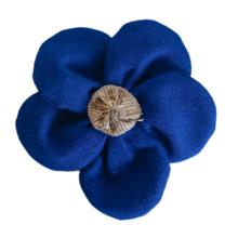 Petite Barrette Pétales de Fleur bleu navy