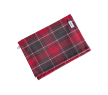 Portefeuille compact tartan rouge