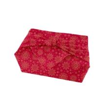 Furoshiki moyen 48 x 48 cm ex2448 flocon de noel or rouge