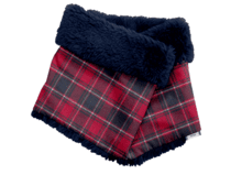 Echarpe tube enfant tartan rouge