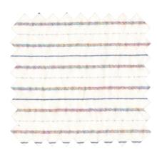 Tissu coton au mètre ex2472 rayé lurex multicolore