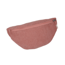 Petit sac banane velours côtelé rose blush