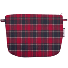 Pochette tissu tartan rouge