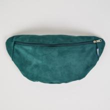 Petit sac banane suédine vert foncé