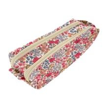 Trousse double compartiment porcelaine rosée