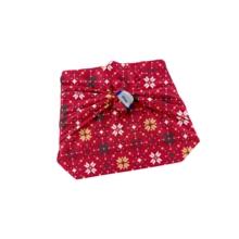 Furoshiki petit 35 x 35 cm ex2468 géo scandinave or rouge