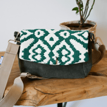 Rabat sac compagnon jacquard vert