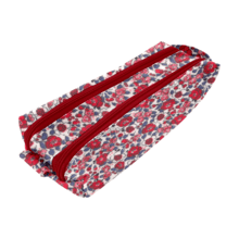 Trousse double compartiment rouge corolle