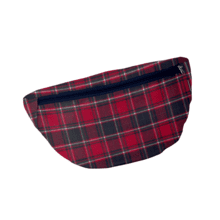 Petit sac banane tartan rouge