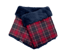 Echarpe tube adulte tartan rouge