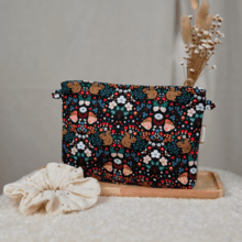 Pochette tissu casse noisette