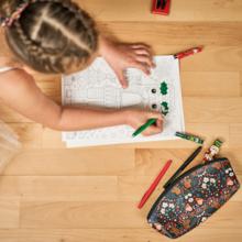 Trousse scolaire casse noisette