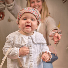 Bandeau fichu Enfant porcelaine rosée