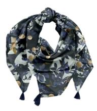 Foulard pompon flocon doré