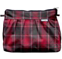 Pochette plissée tartan rouge