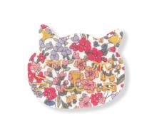 Barrette miaou porcelaine rosée