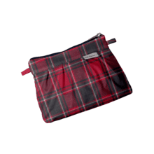 Mini pochette plissée tartan rouge