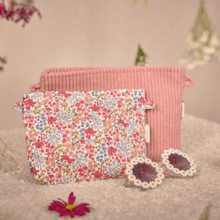 Mini pochette tissu porcelaine rosée