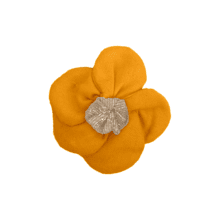 Mini Barrette Pétales de Fleur ochre