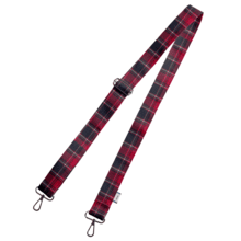 Bandoulière étroite tartan rouge