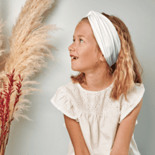 Bandeau Jersey Croisé Enfant blanc