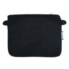 Pochette tissu velours côtelé noir