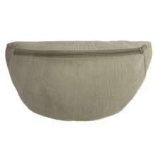 Sac banane velours côtelé beige