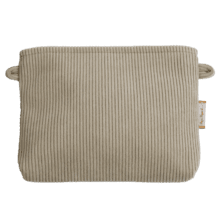 Pochette tissu velours côtelé beige