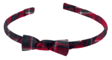 Serre-tête fin tartan rouge