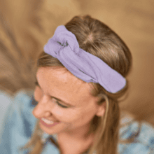 Bandeau vintage gaze lilas