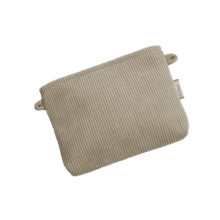 Mini pochette tissu velours côtelé beige