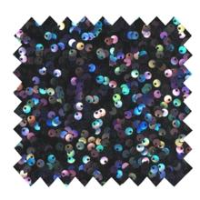 Tissu sequins violet noir