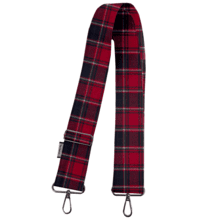 Bandoulière large tartan rouge