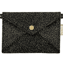 Petite pochette enveloppe noir pailleté