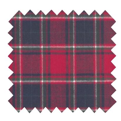 Tissu flanelle tartan rouge