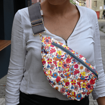 Sac banane tutti fleuri Papa Pique et Maman Coud